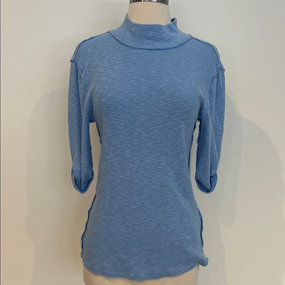 We The Free Light Blue Long Sleeve Top